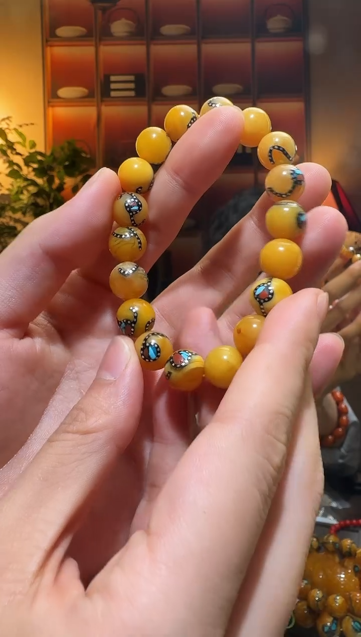 蜜蜡颈饰未镶嵌0887天然蜜蜡珠宝奇石