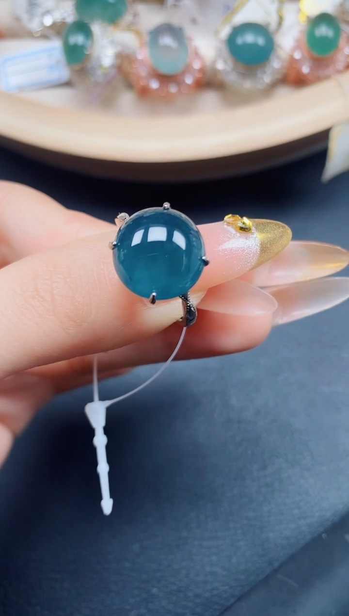 【闪购商品】翡翠戒指银S925镶嵌翡翠