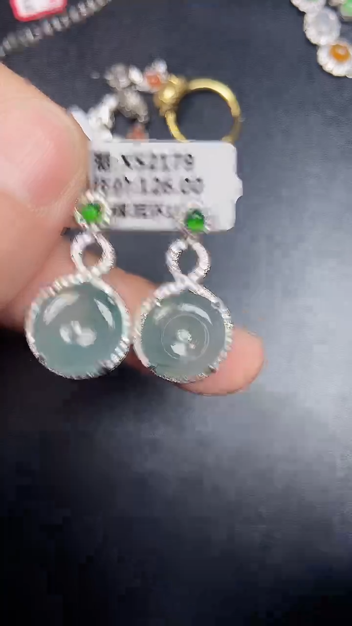 银S925镶嵌戒指翡翠1640