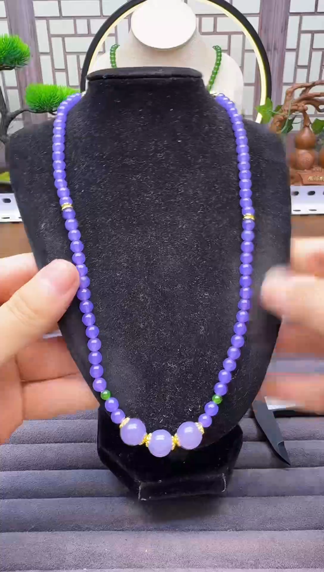 颈饰14K金镶嵌翡翠L100      