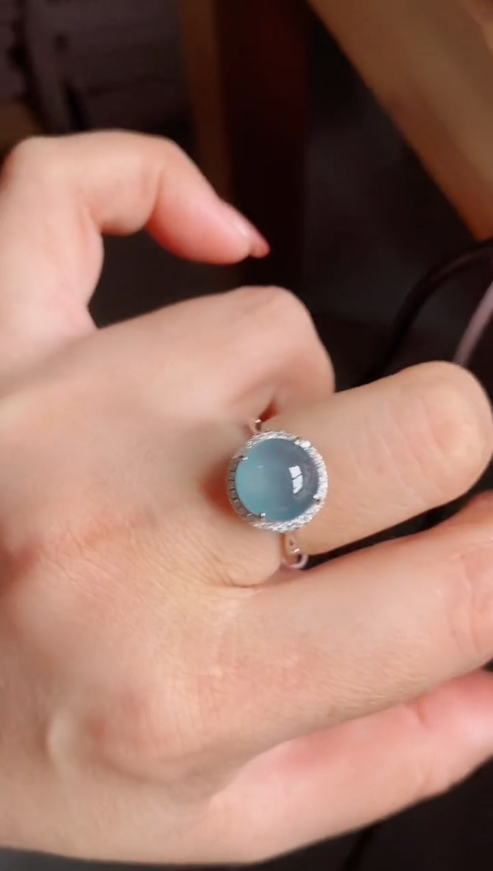 【闪购商品】翡翠戒指银S925镶嵌21212