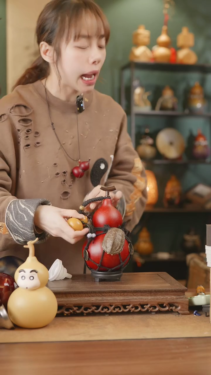 【闪购商品】384号精品天然大漆工艺防渗内胆酒葫芦~