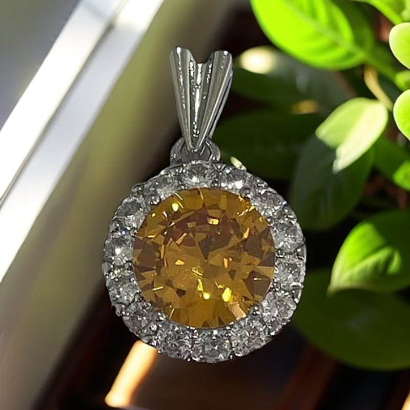 臻选吊坠 经典百搭设计橙色吊坠AW1045