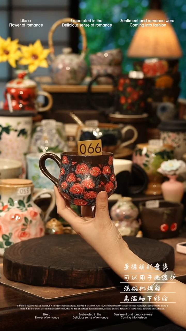 陶瓷景德镇高温釉下彩手工手绘款式