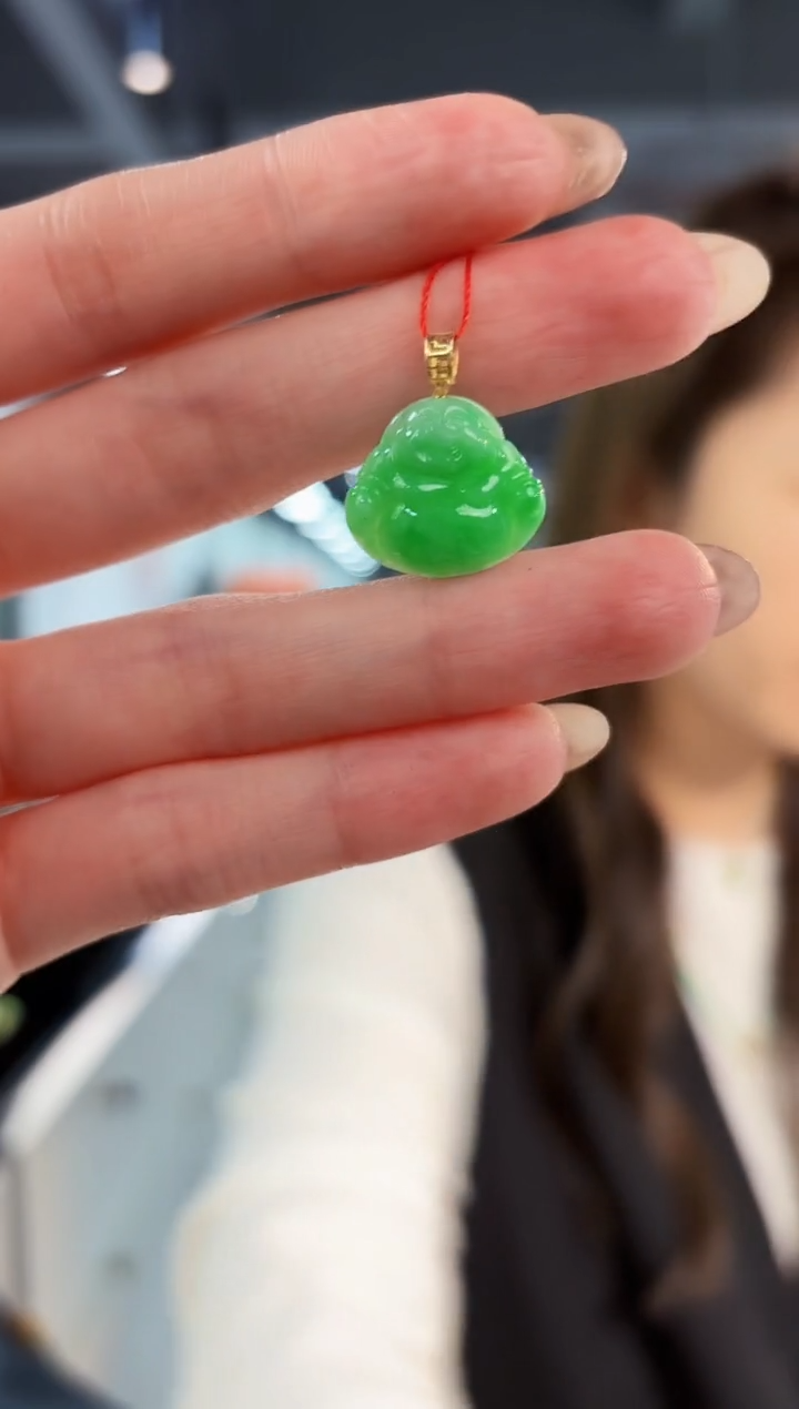 【闪购商品】翡翠颈饰18K金镶嵌缅料A货/支持复检/一件