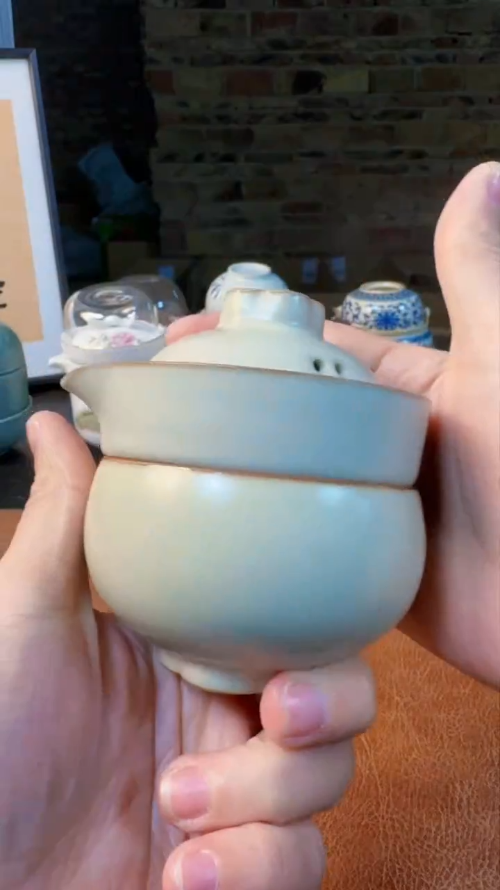 【闪购商品】杯德化羊脂玉瓷，黄龙玉汝旅行快客茶具