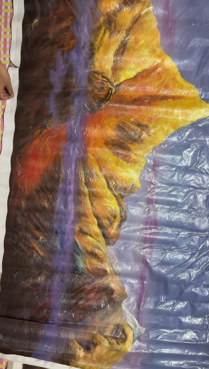 国画手绘16平尺左右