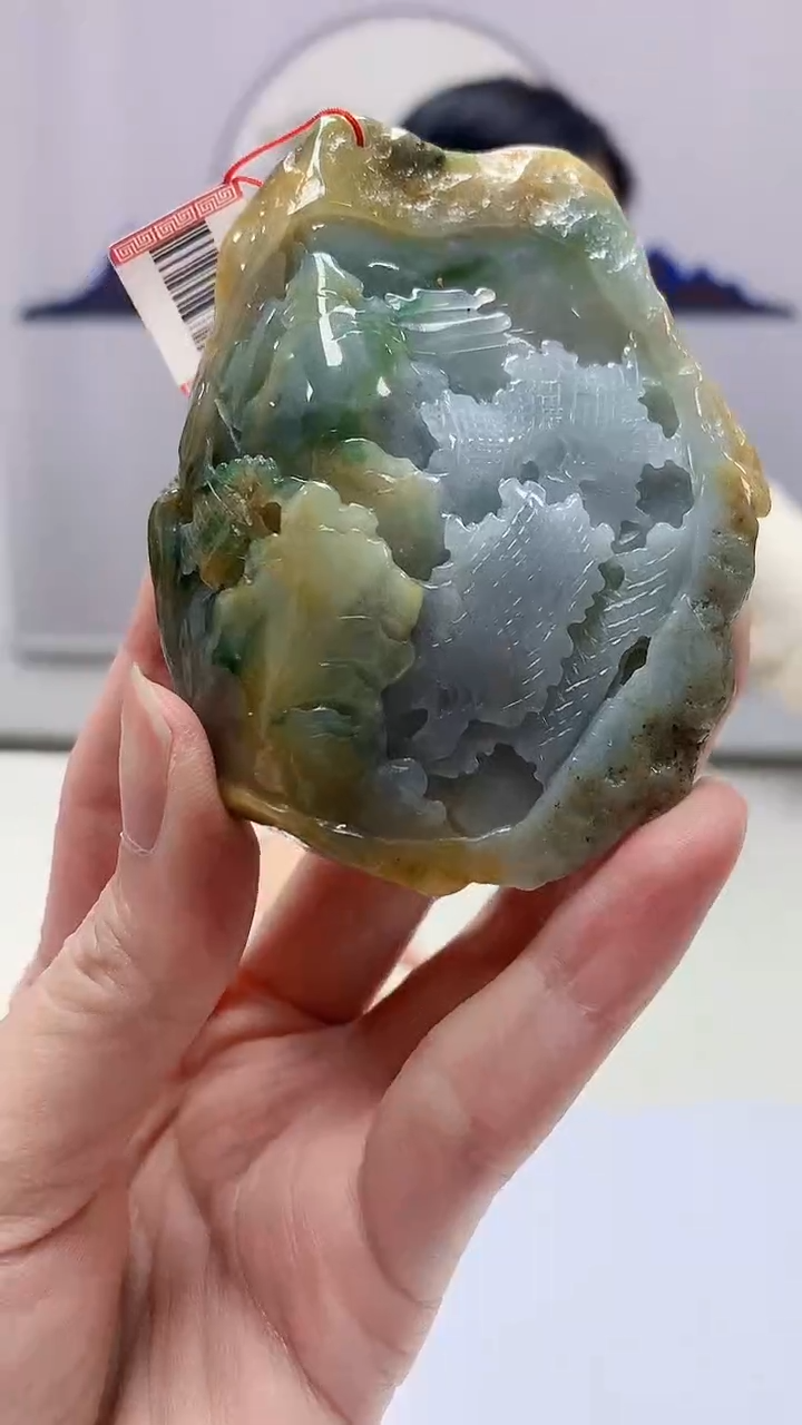 【闪购商品】定制翡翠未镶嵌4852zm-毛货挂件69