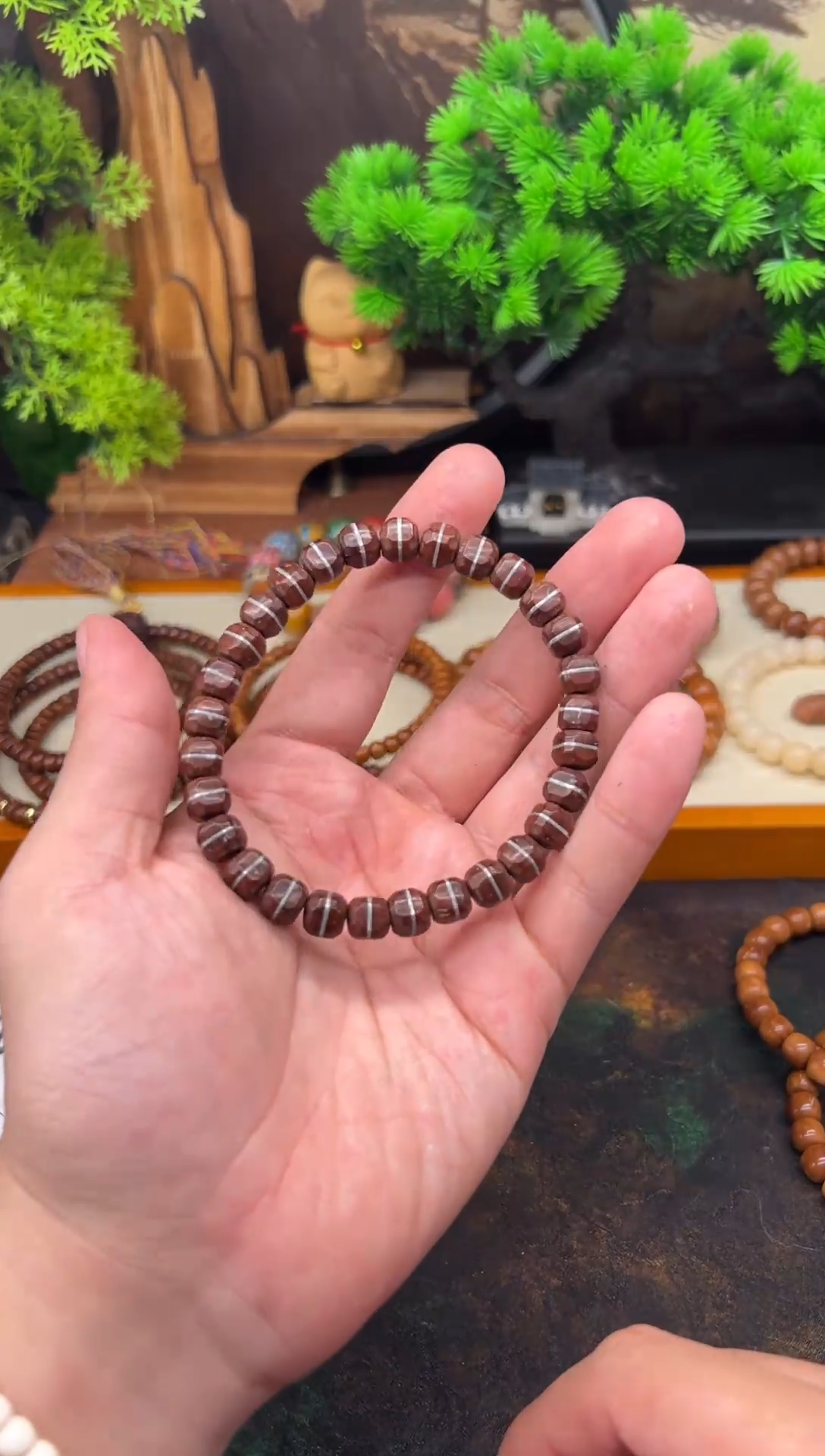 手串紫金鼠B050实心银丝一线天