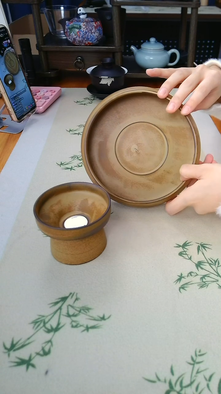 松烟系列 裸烧 壶承 