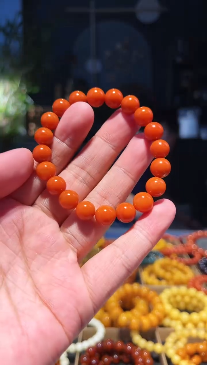 手链未镶嵌南红玛瑙10+精圆