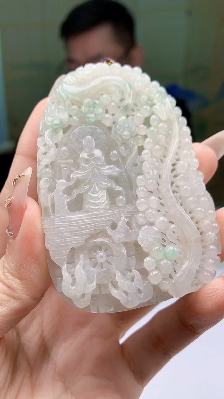 【闪购商品】定制翡翠未镶嵌5152ty-毛货挂件106