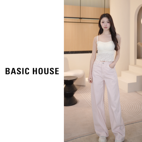 Basic House/百家好欧若休闲显瘦气质简约大气牛仔裤B1195B5G112