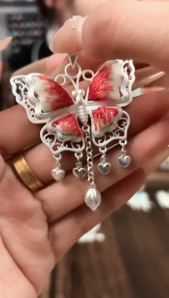 织绣非遗艺枝独秀老绣饰品118