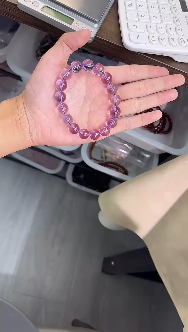 未镶嵌手串水晶f**p天然巴西紫水晶12+【多样性发一