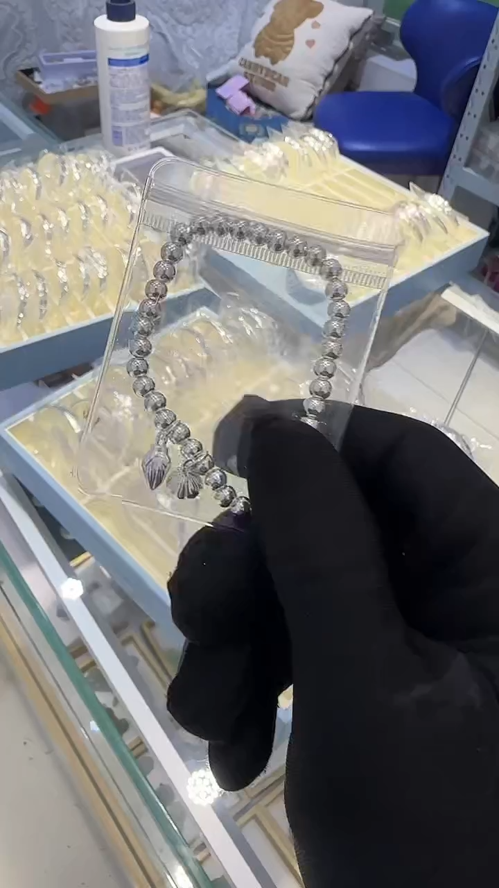 珐琅足银两世欢手链