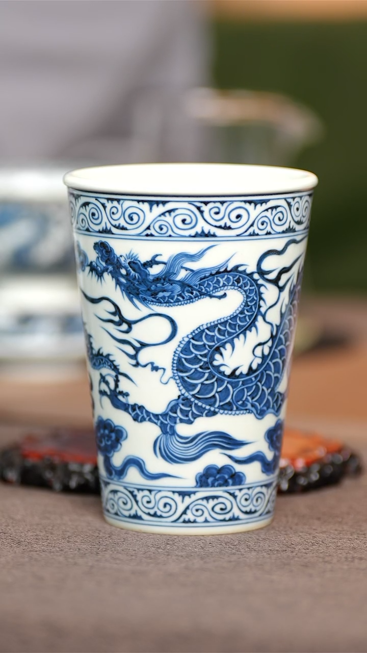 景德镇纯手工纯手绘   元龙可乐杯  
