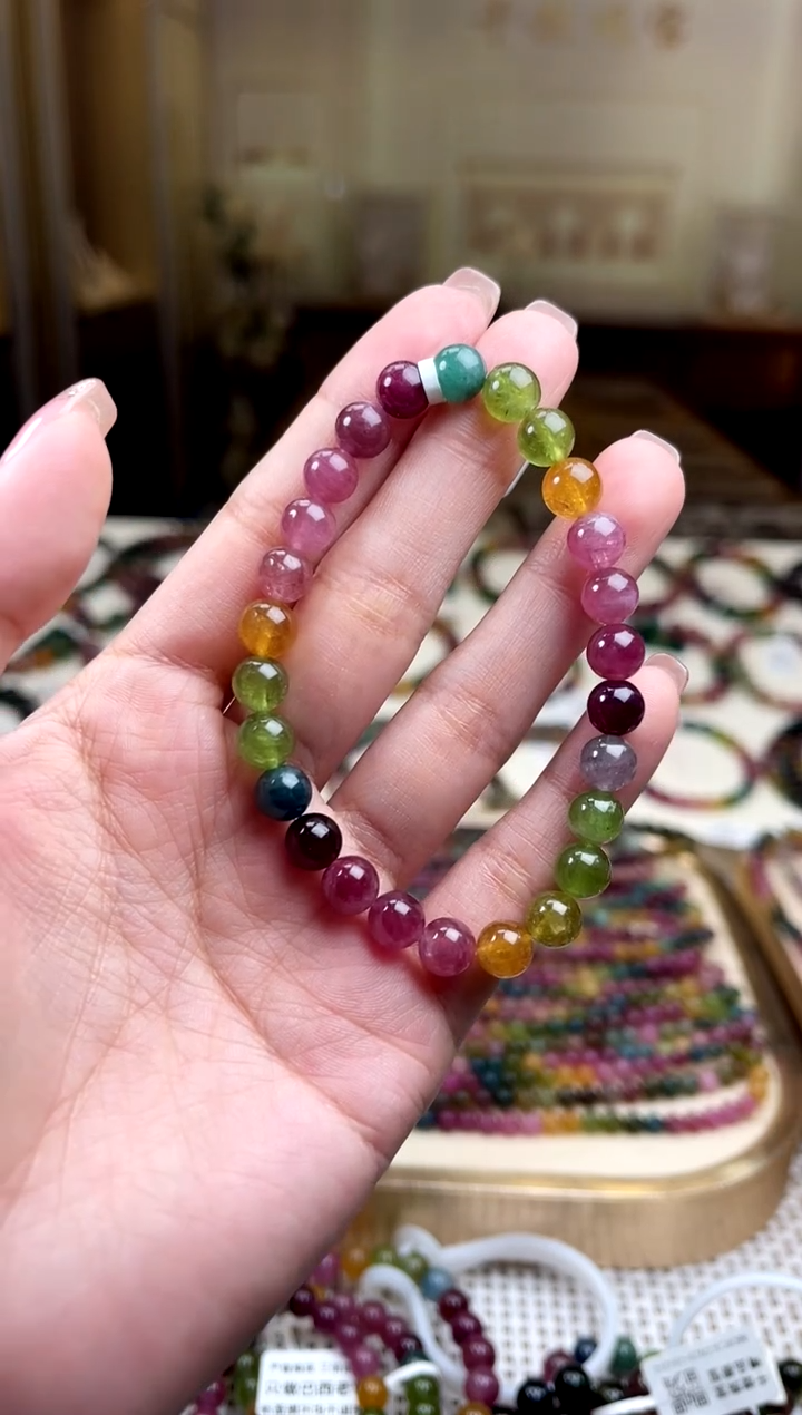 【闪购商品】/未镶嵌碧玺7mm+碧玺单圈多样性发货