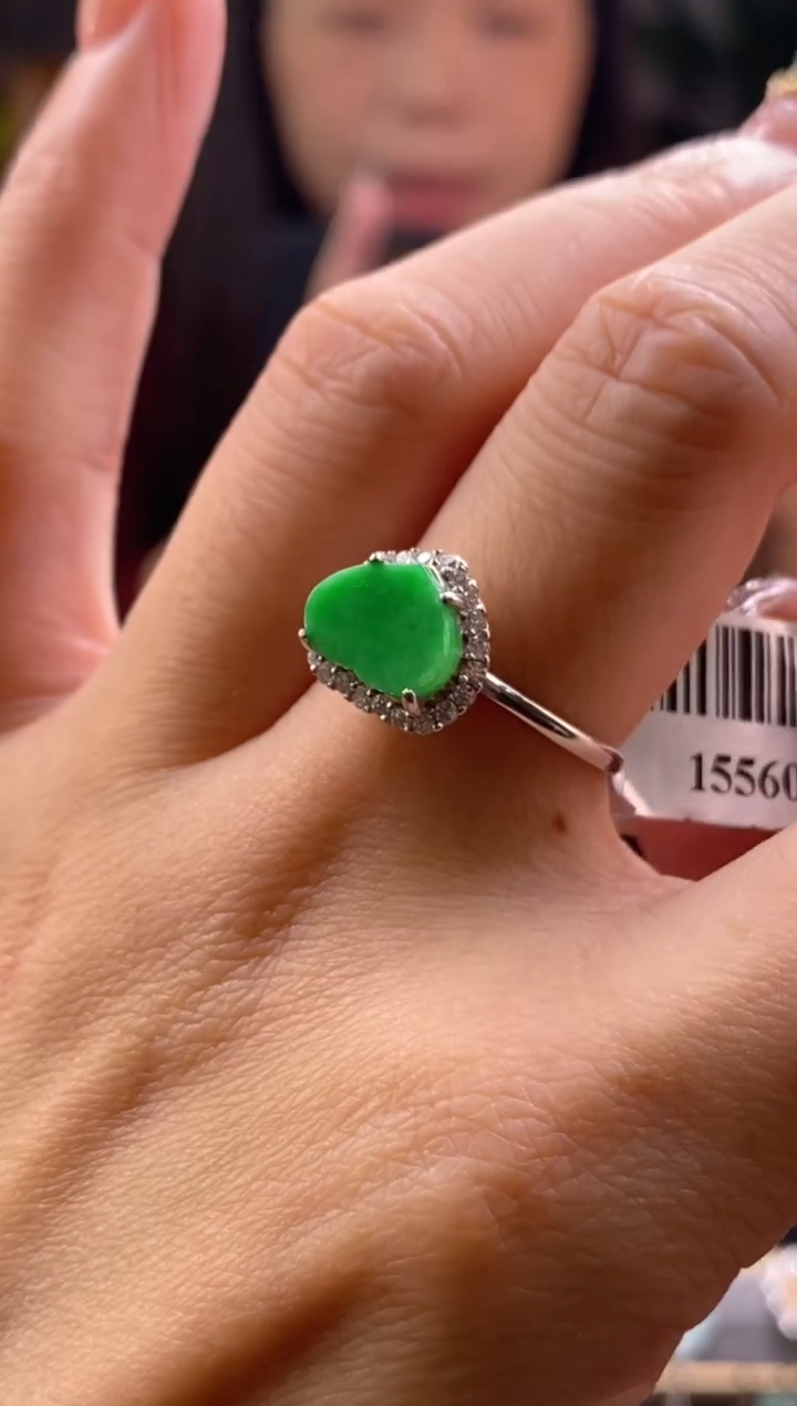 颈饰银S925镶嵌翡翠净货15560