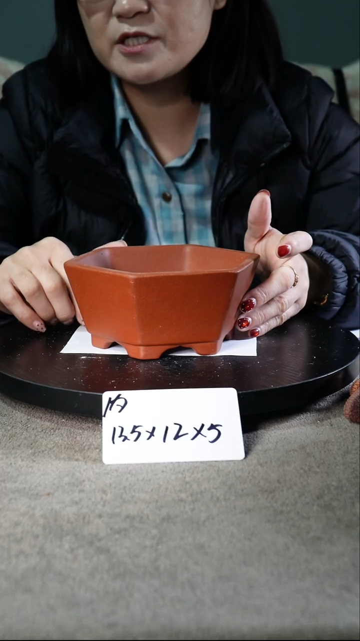 宜兴紫砂花盆小盆