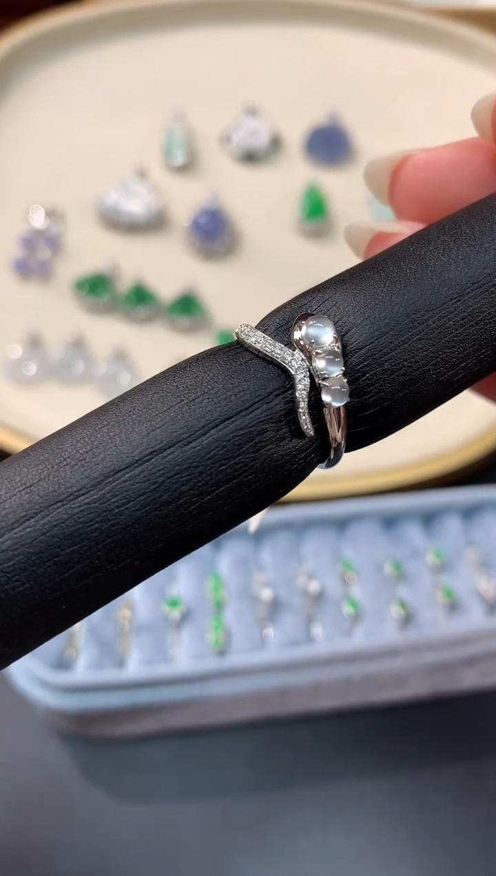 【闪购商品】翡翠戒指18K金镶嵌A357多样性发一件|1980