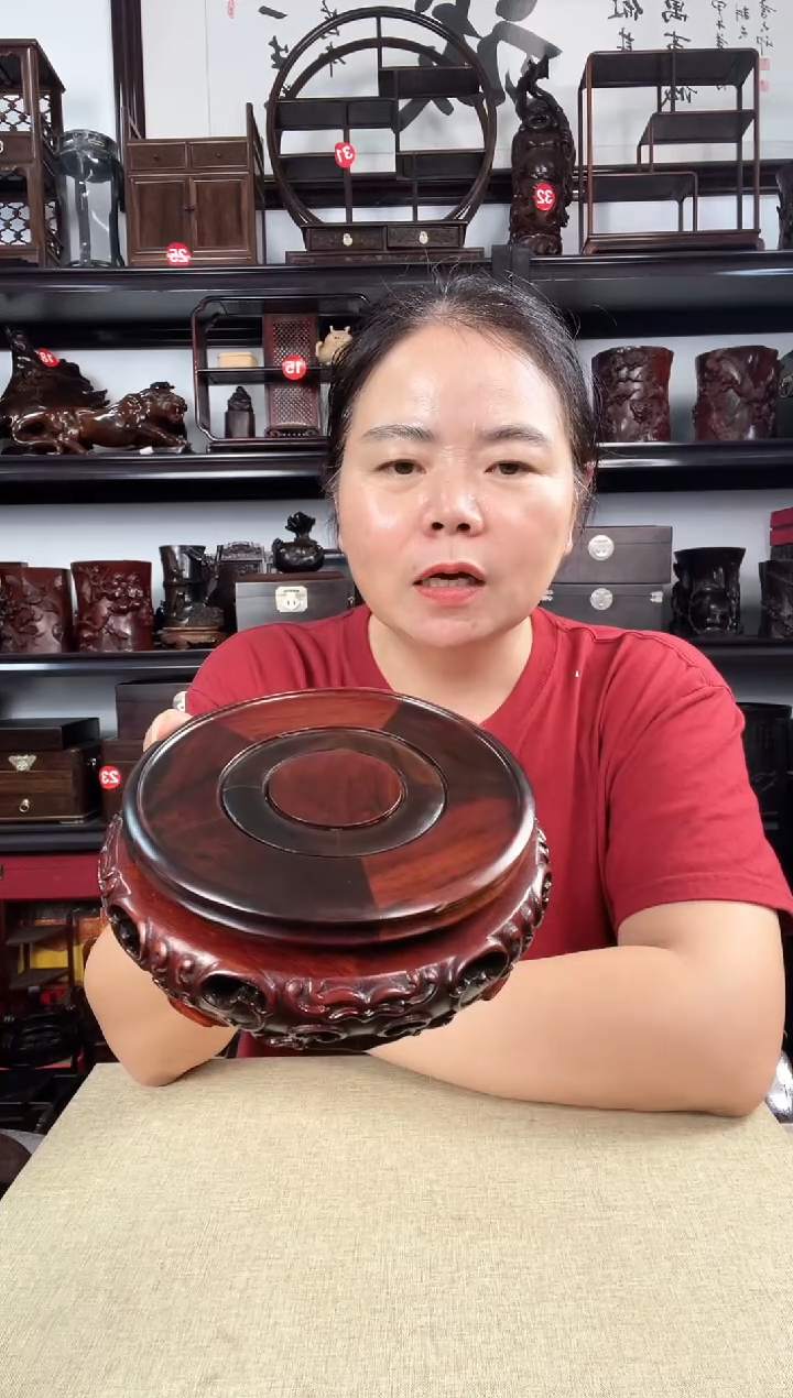 木12旋转红老李红木工艺品