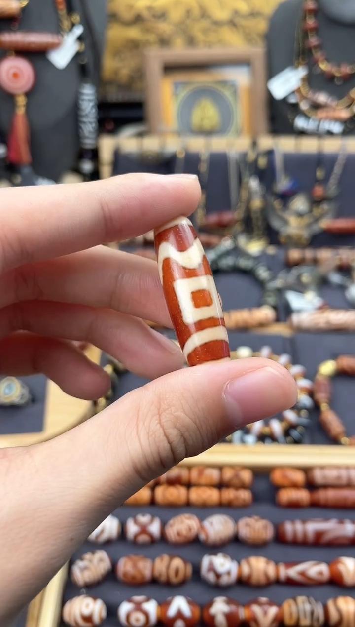 【闪购商品】玛瑙/玉髓未镶嵌颈饰高品红肉息增怀单珠