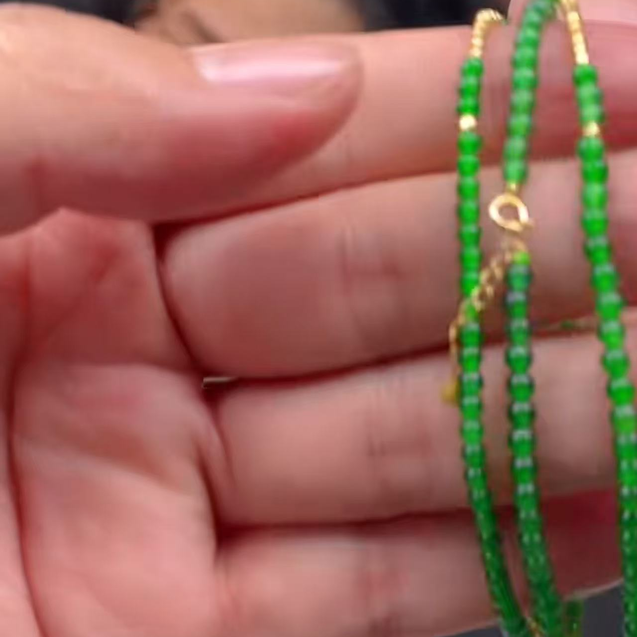 【玉经纶】177406/Q49-天然A货翡翠手串-多样性发其一