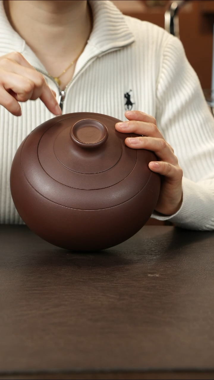 紫砂茶叶罐老紫泥茶叶罐 一斤装