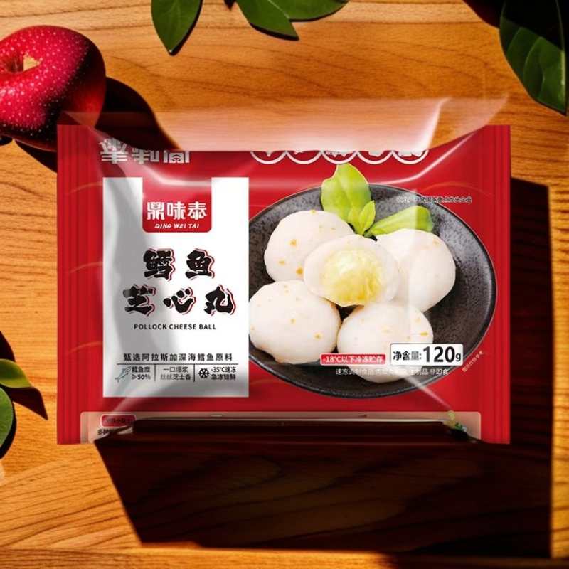 120g*10袋-顺/京-鼎味泰鳕鱼芝心丸火锅丸子【到26年3月28日】
