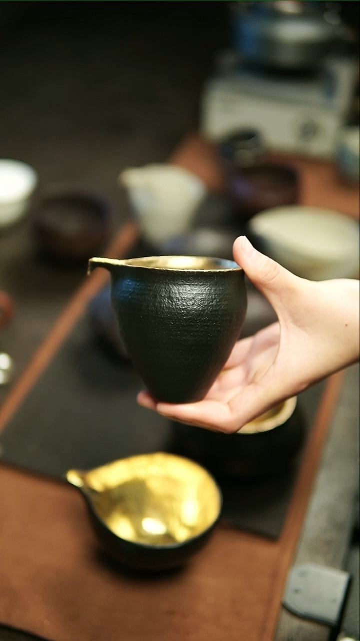 【闪购商品】松风舍黑金长嘴公道杯