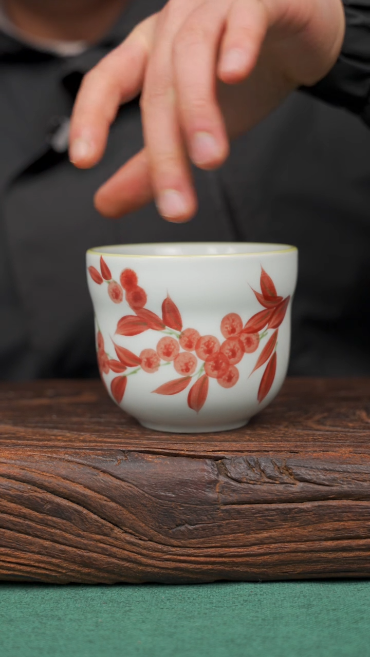 【闪购商品】瓷片84景德镇杯釉下手工手绘瓷器