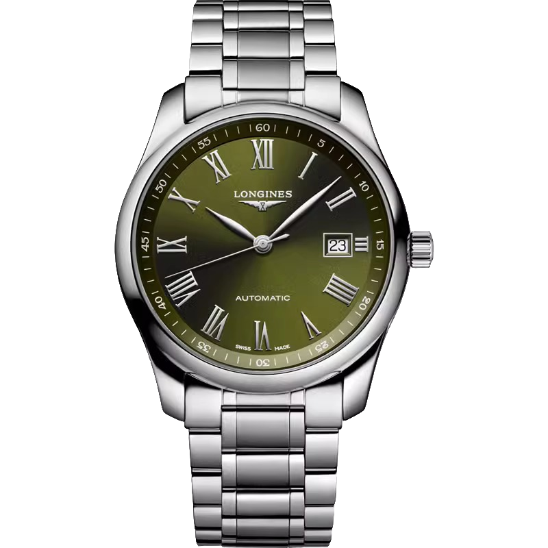 99新 Longines/浪琴 名匠793/机械/绿盘罗马/表径40mm/男士腕表