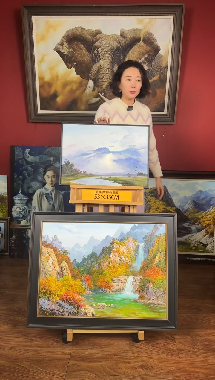 油画【111号】约53*35cm丨朝鲜原创纯手绘孤品油画丨顺丰包邮
