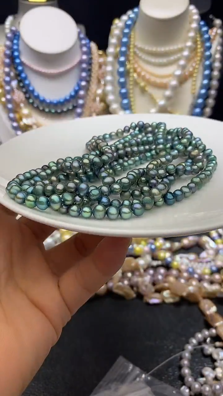 颈饰未镶嵌淡水珍珠多人毛衣链