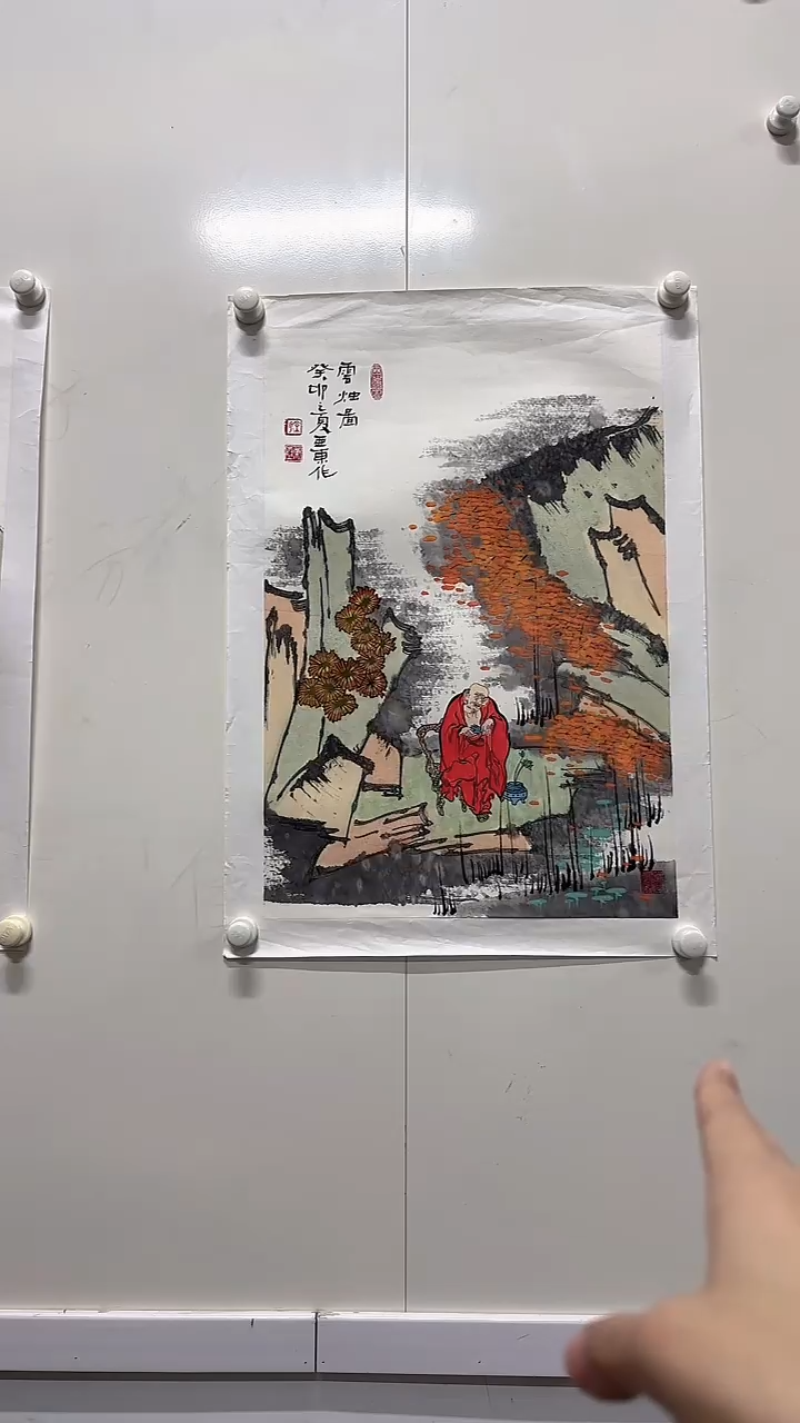 国画徐老师亚东老师绘画作品-2.7平尺山水人物