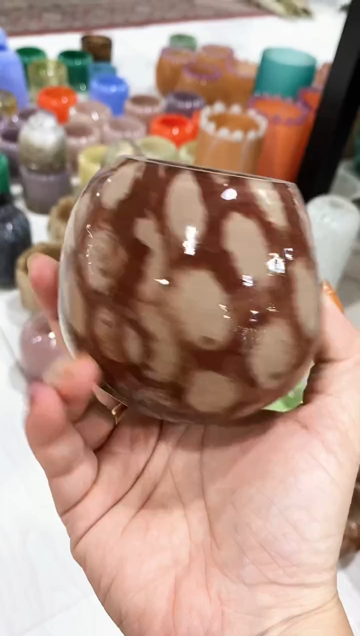 慕忆家手作琉璃花瓶瑕疵