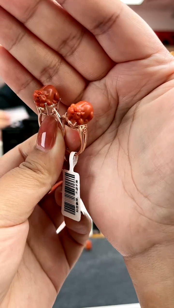 【闪购商品】南红玛瑙貔貅戒指-多样性发一件银S925镶嵌一件13