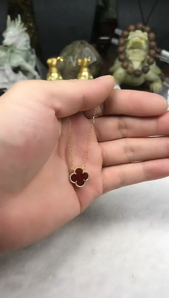 玛瑙/玉髓颈饰银S925镶嵌项链