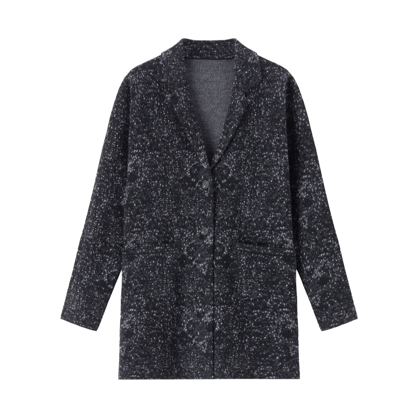 【高奢-大气】时尚高级感美丽诺纯羊毛西装翻领中长款外套女2501117