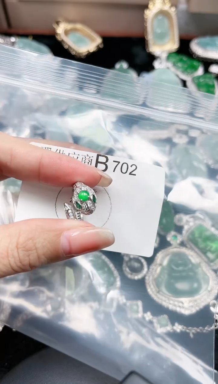 【闪购商品】翡翠颈饰未镶嵌赠皮绳702