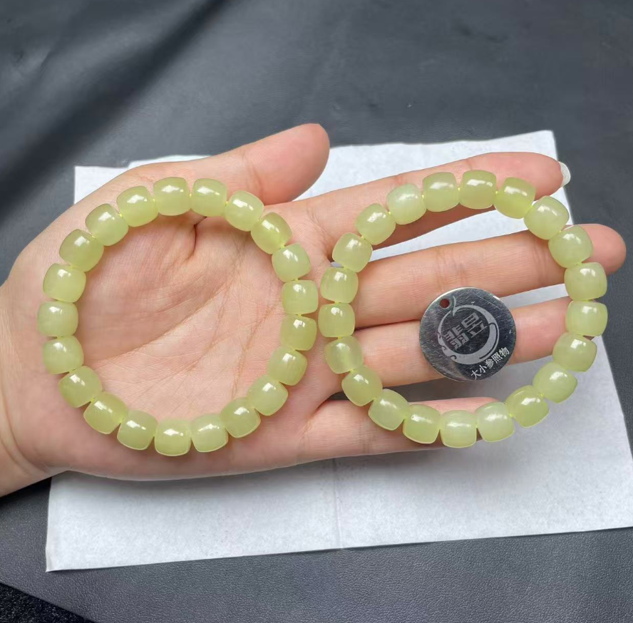 37955T07-3B3-和田玉手串/约9+/约21颗/-多样性发其一