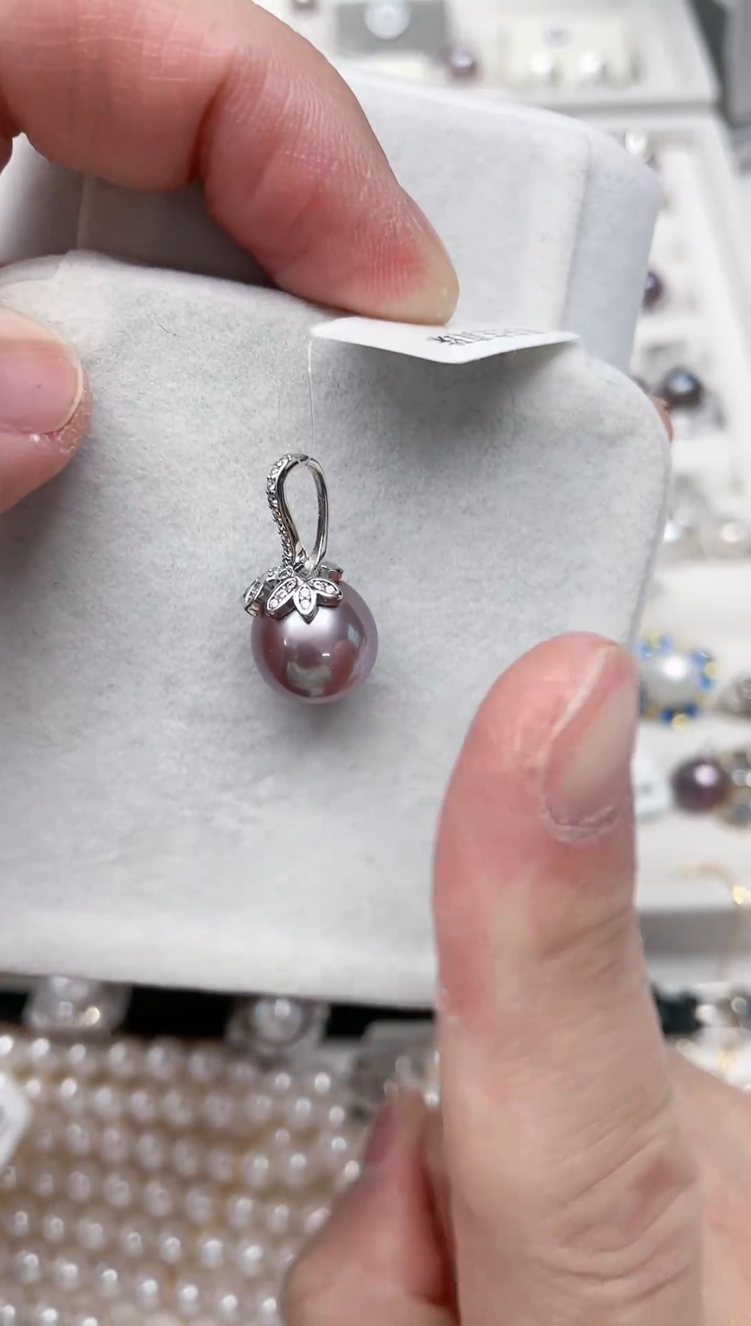 【闪购商品】淡水珍珠吊坠(不含链)银S925镶嵌吊坠