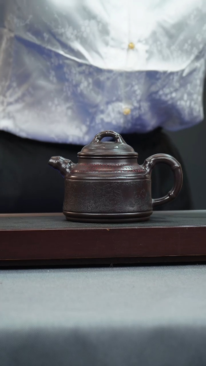 【闪购商品】紫砂茶壶石红 竹鼎