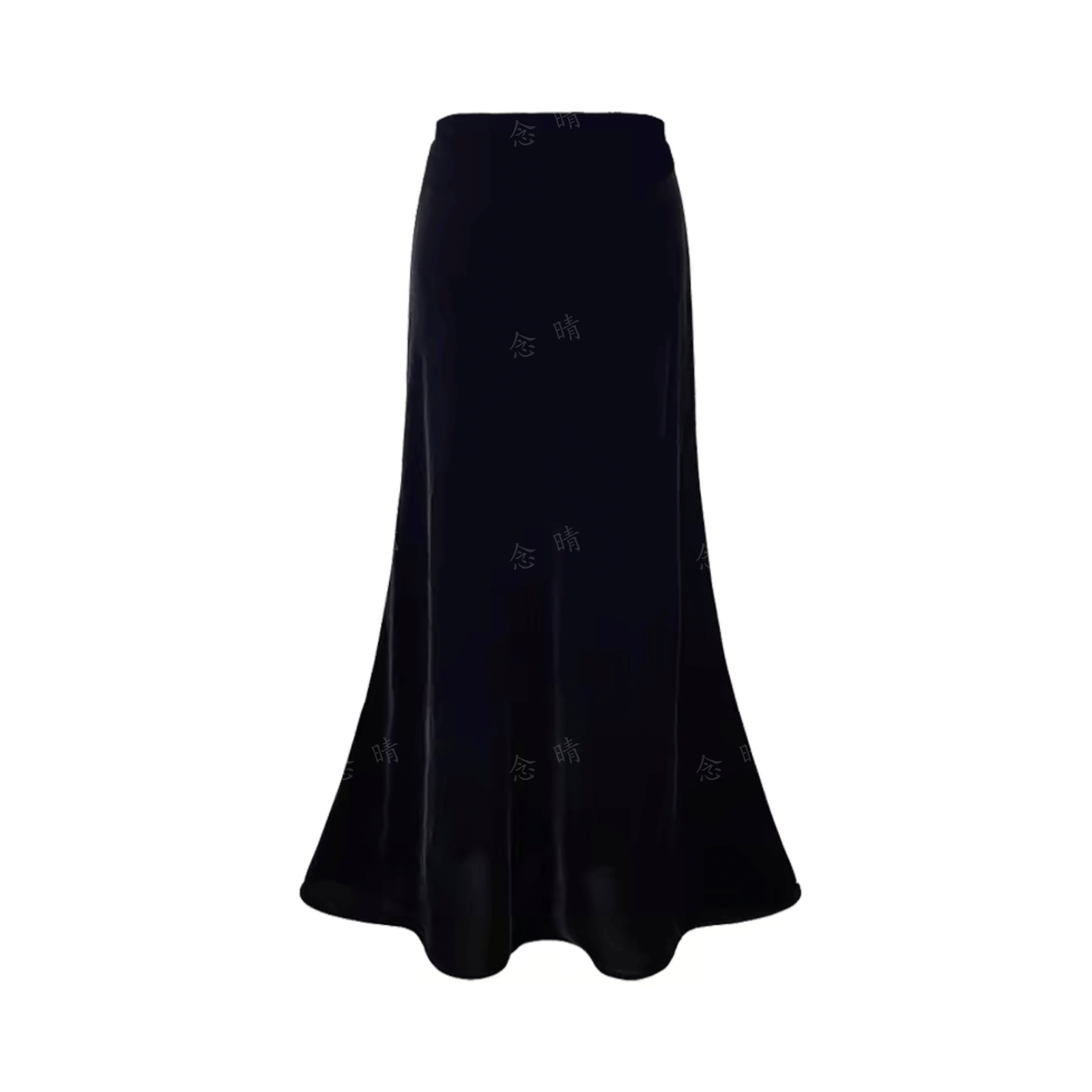 黑色阳光绒半身裙女冬季加绒加厚气质修身中长款包臀裙鱼尾裙