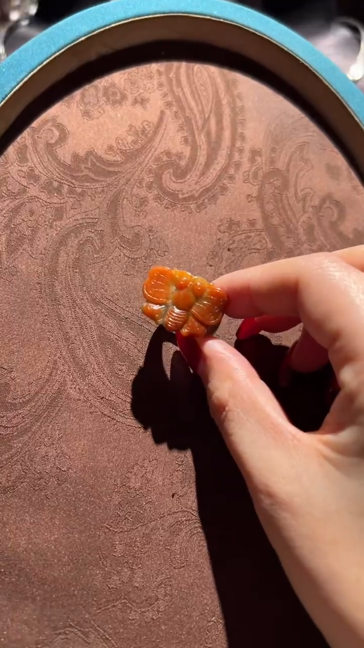 【闪购商品】翡翠戒圈未镶嵌红翡绿翠 08号