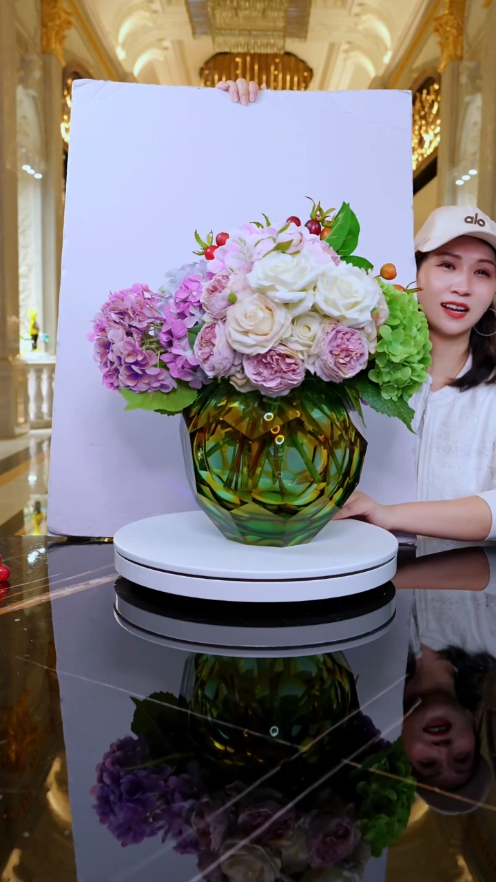 摆件绿光森林花器YB00622