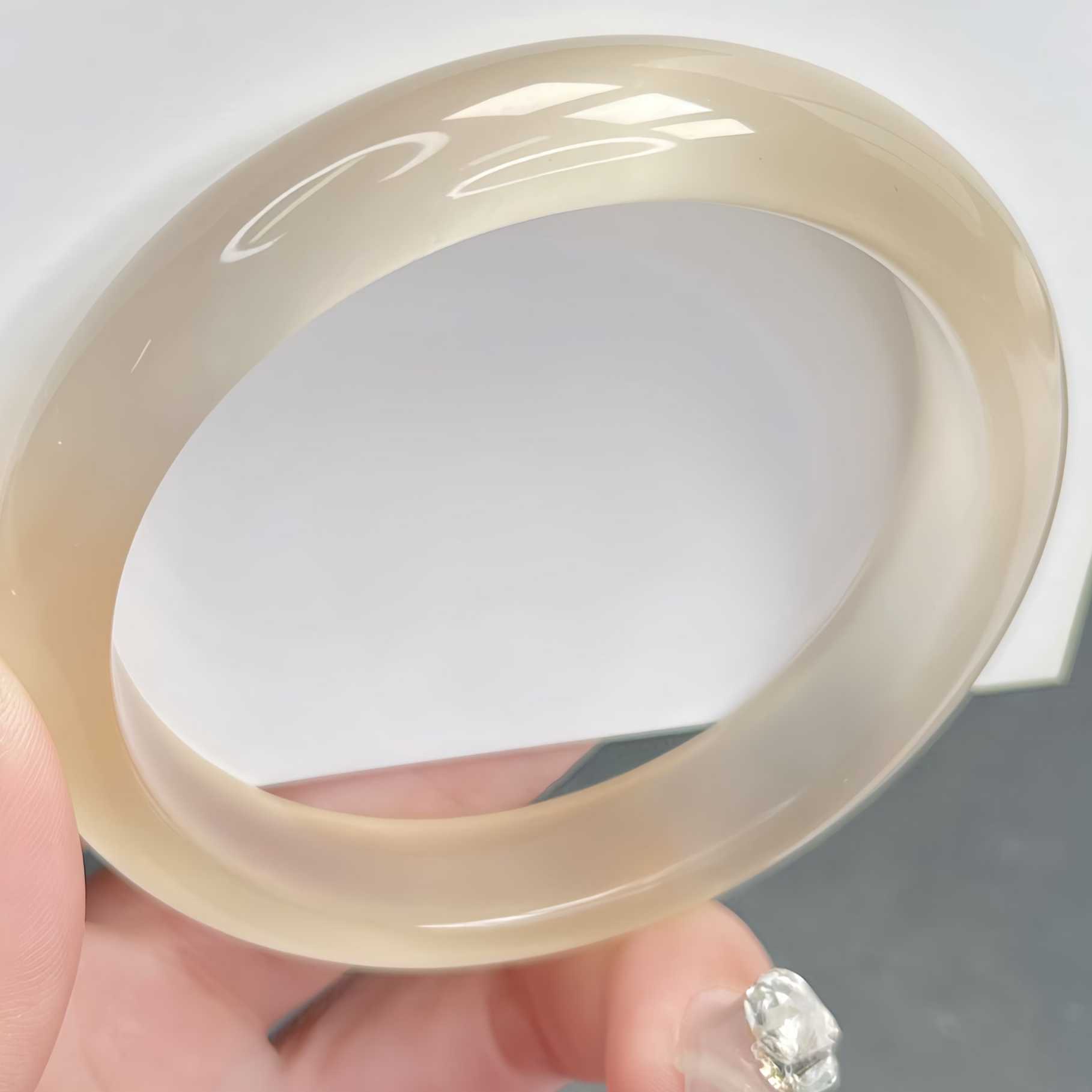 手镯  香槟金 大气冰透镯子 51-52