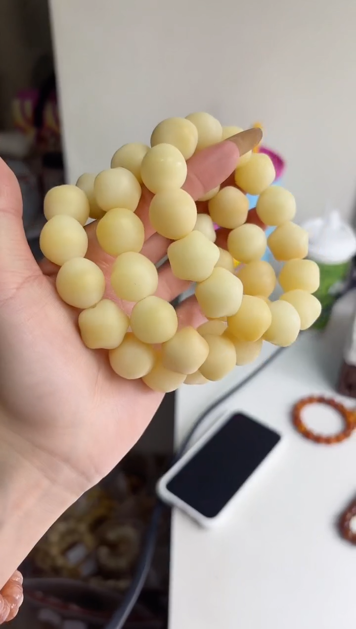 手串菩提根/象牙果沐l27干磨五角星17mm手串随机