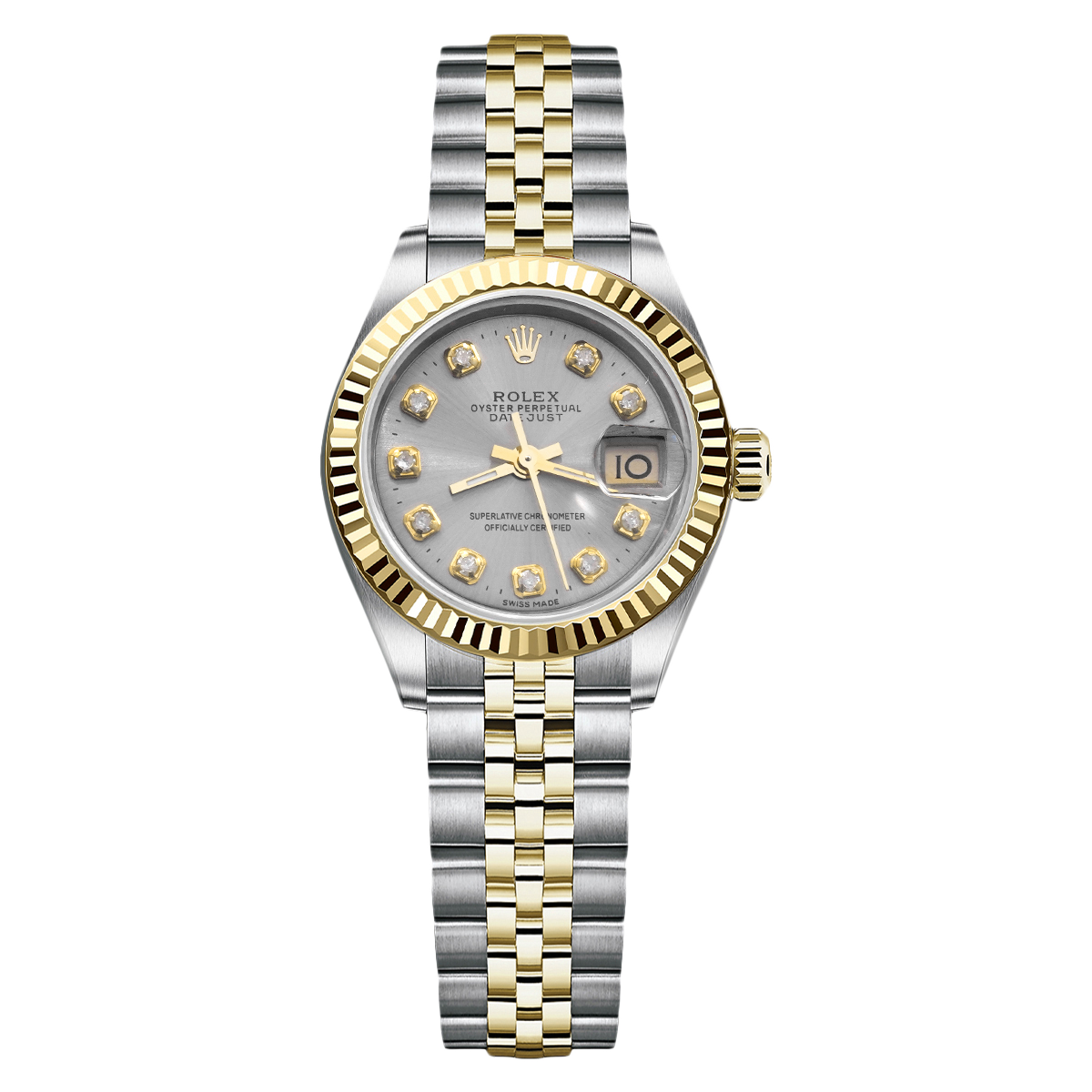 99新 Rolex/劳力士 日志型系列69173灰盘狗牙圈/后钻/WHP032219